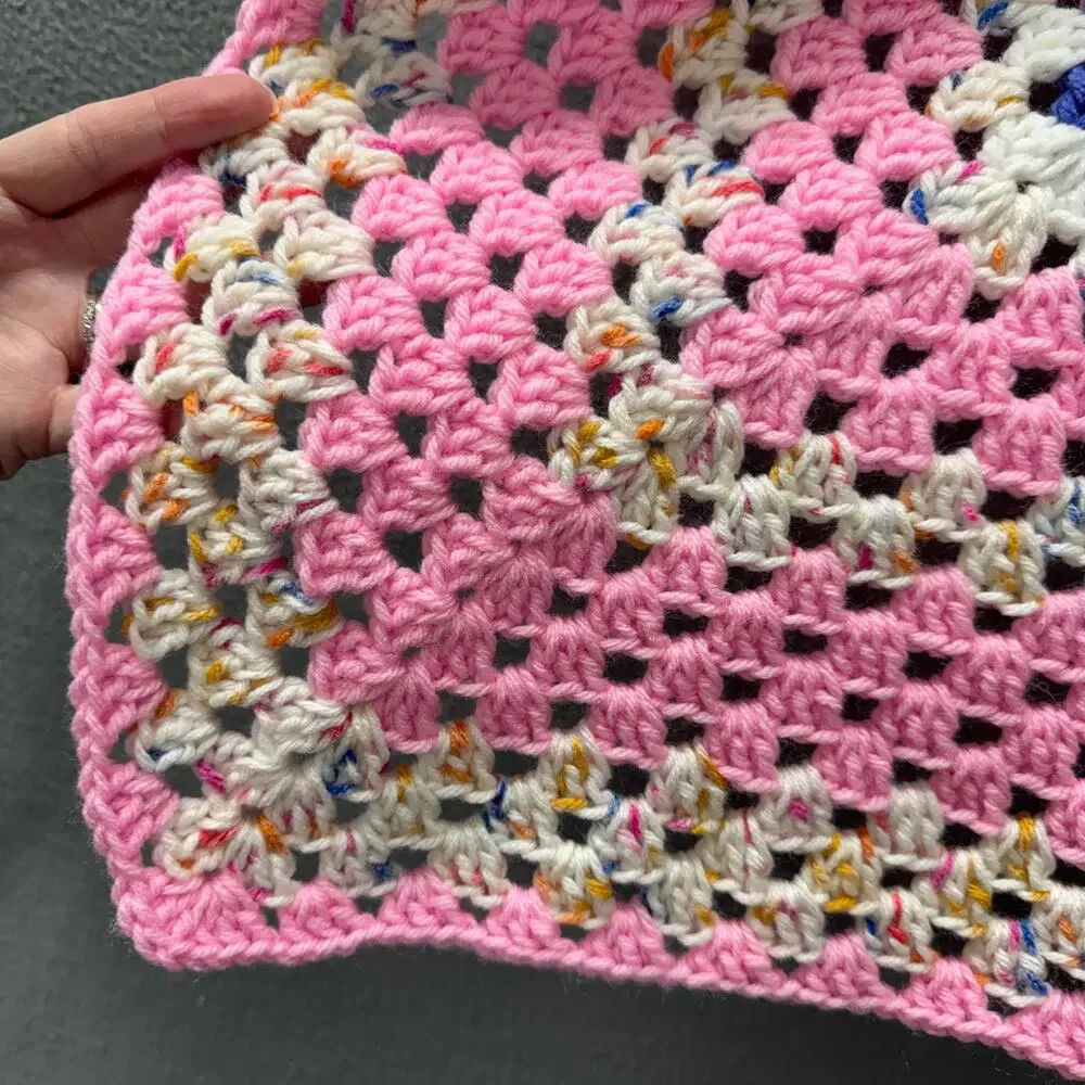 UNISEX Baby Blanket Handmade Classic‎ Retro Look Afghan NWOT STYLE #3695